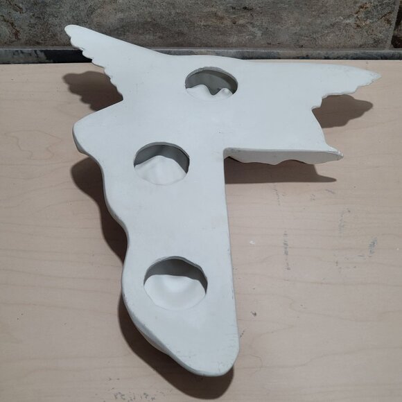 Bisque Porcelain Angel Figurine Wall Decor - Picture 5 of 9